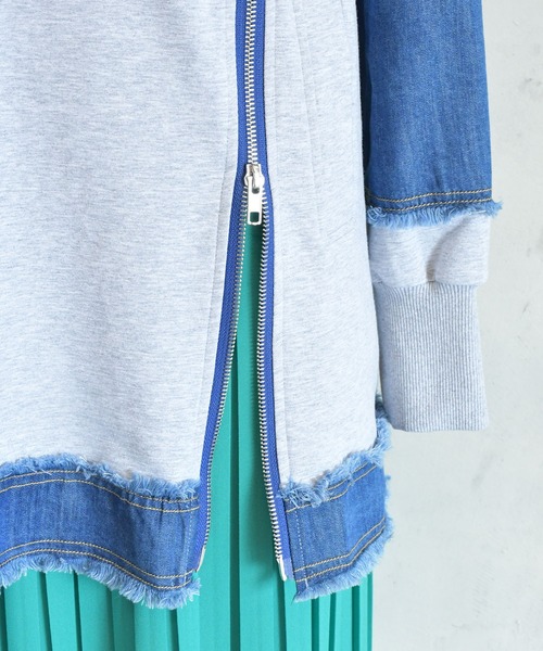 「BITTOKO」 プルオーバーパーカー FREE グレー レディース_画像6