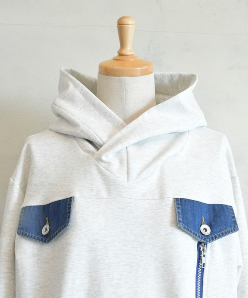 「BITTOKO」 プルオーバーパーカー FREE グレー レディース_画像7