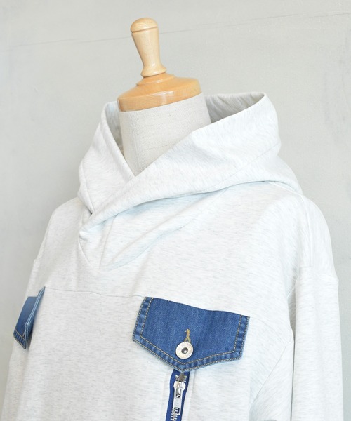 「BITTOKO」 プルオーバーパーカー FREE グレー レディース_画像9