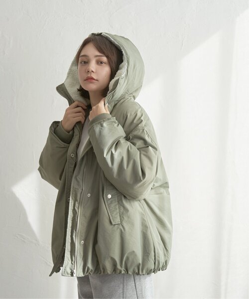 notch. ブルゾン アウター フードボアバルーンブルゾン レディース
