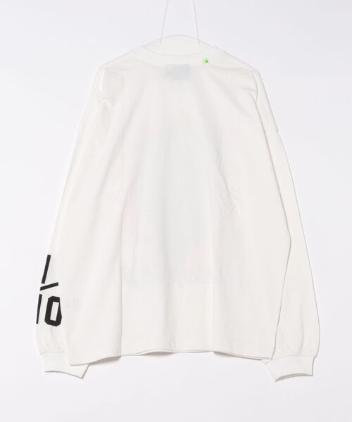 「GEORGE'S」 長袖Tシャツ MEDIUM ホワイト×パープル メンズ_画像2