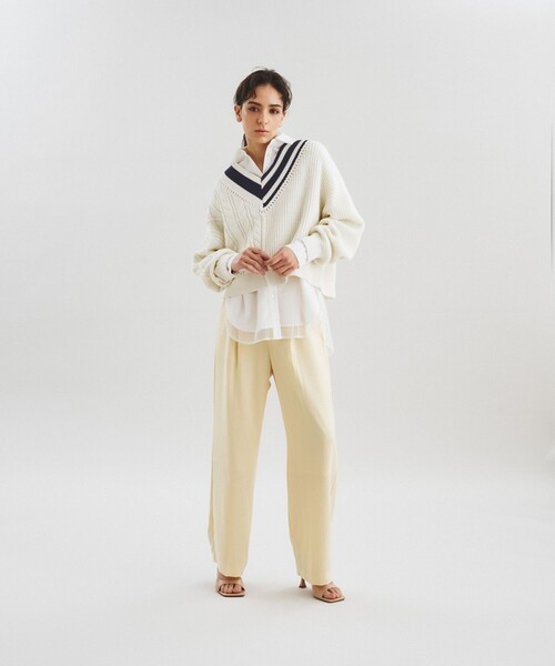 「Diagram」 長袖ニット 36 グリーン レディース_画像2