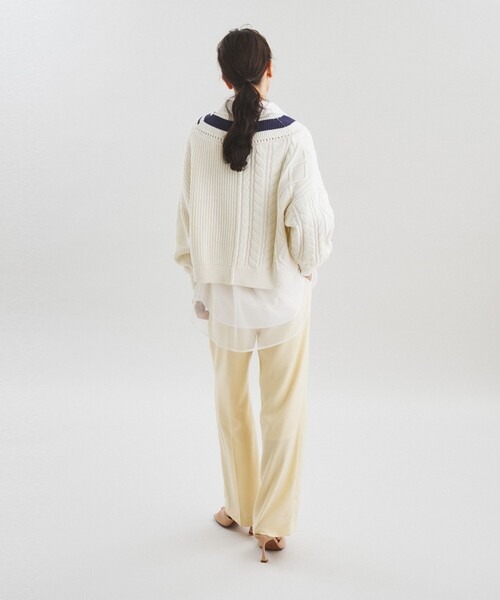 「Diagram」 長袖ニット 36 グリーン レディース_画像3