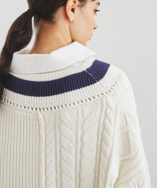 「Diagram」 長袖ニット 36 グリーン レディース_画像6