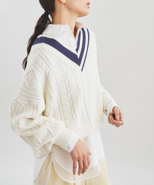 「Diagram」 長袖ニット 36 グリーン レディース_画像7