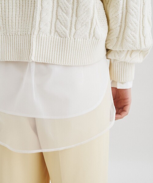 「Diagram」 長袖ニット 36 グリーン レディース_画像8