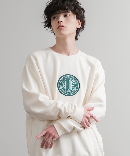 HUF（ハフ） トレーナー スウェット TRANSIT AUTHORITY CREWNECK