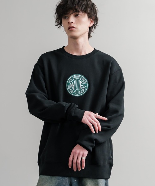 HUF（ハフ） トレーナー スウェット TRANSIT AUTHORITY CREWNECK 