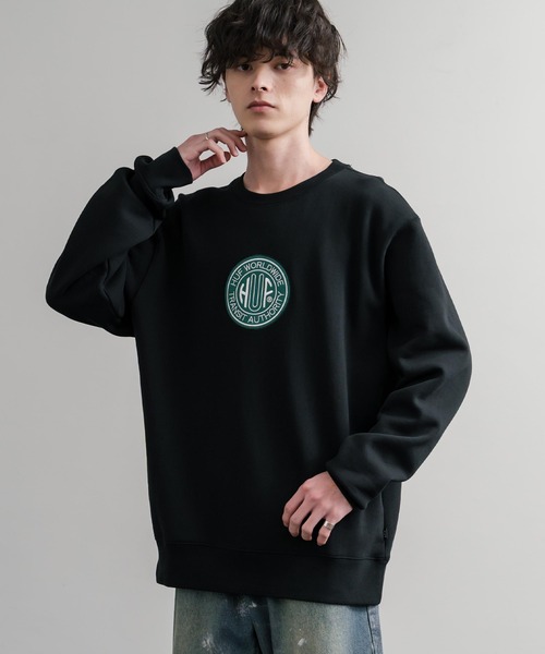 HUF（ハフ） トレーナー スウェット TRANSIT AUTHORITY CREWNECK 