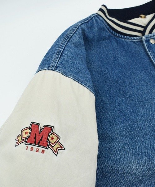 DISNEY VINTAGE スタジャン 「USED」90's Disney ”MICKEY MOUSE” 中綿