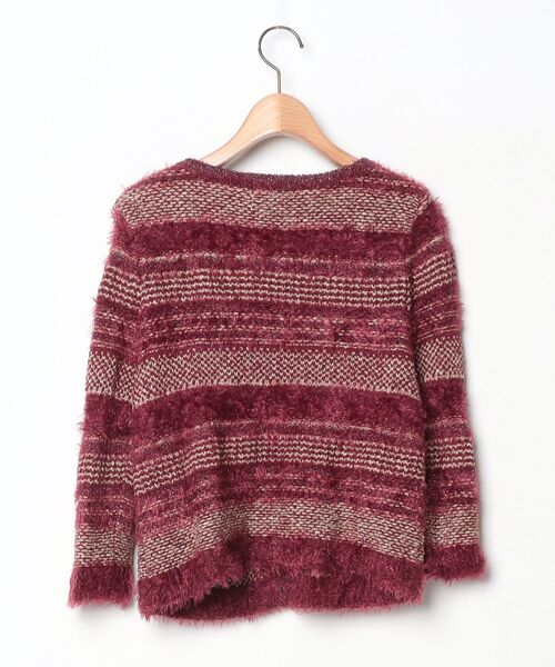 「ESTNATION bis」 ニットカーディガン 38 レッド レディース_画像2