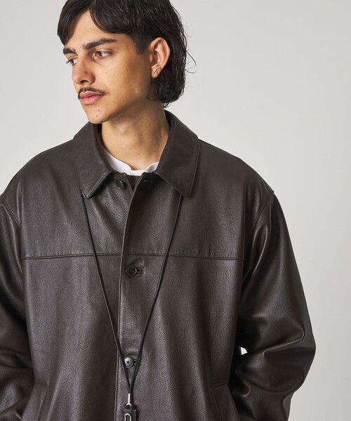 STEVEN ALAN（スティーブンアラン） カバーオール シボ シープレザー