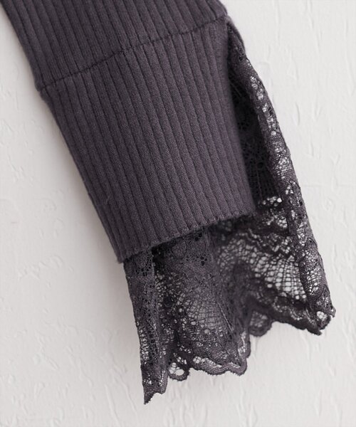 袖口レースニットワンピース 袖口レースニットワンピース | ワンピース | Arpege story