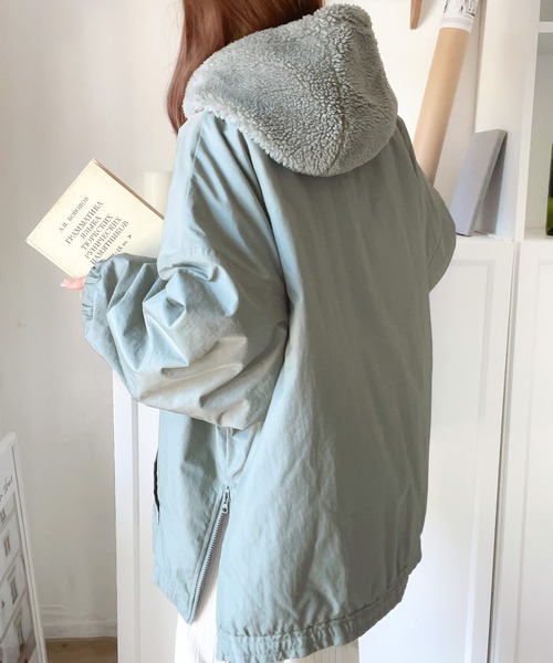 「Java」 中綿ブルゾン SMALL モカ レディース_画像9