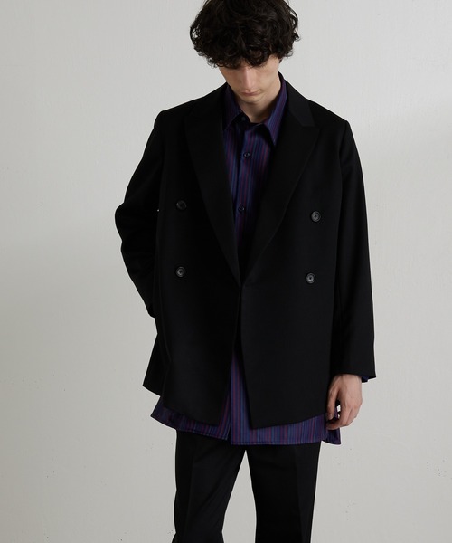 「Lui's」 テーラードジャケット MEDIUM チャコールグレー メンズ_画像7