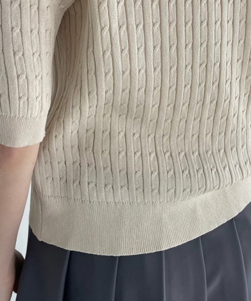 「Ada.」 半袖ポロシャツ M ホワイト レディース_画像5