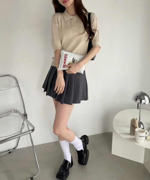 「Ada.」 半袖ポロシャツ M ホワイト レディース_画像7