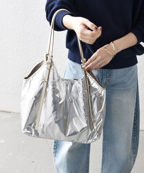 「SHIPS any」 トートバッグ ONE SIZE ゴールド レディース_画像2