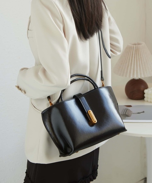 レディース  ショルダーor ハンド バック D.KELLY（ディーケリー） ハンドバッグ チェーンモチーフ2way