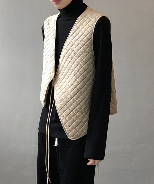 「aimoha」 ベスト MEDIUM ブラック レディース_画像2