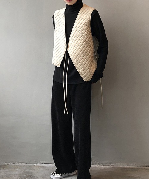 「aimoha」 ベスト MEDIUM ブラック レディース_画像7