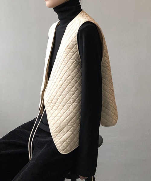 「aimoha」 ベスト MEDIUM ブラック レディース_画像9