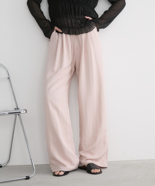 「Aunt Marie's」 イージーパンツ LARGE ベージュ レディース_画像9