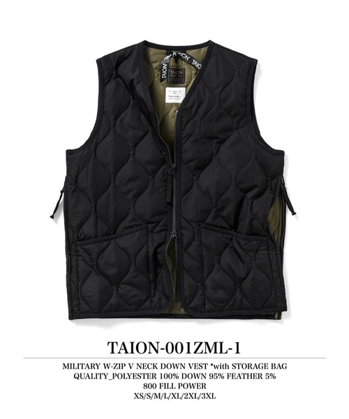 TAION（タイオン） ダウンジャケット ダウン 「TAION」ミリタリー V