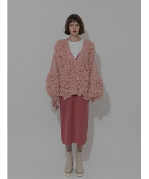 「AMAIL」 ニットカーディガン FREE アイボリー レディース_画像4