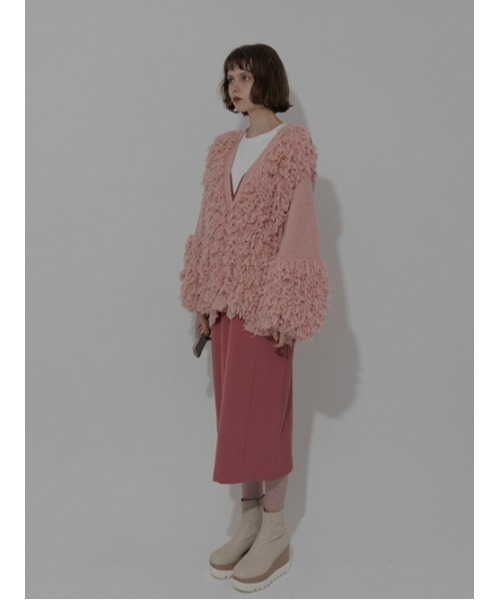 「AMAIL」 ニットカーディガン FREE アイボリー レディース_画像5