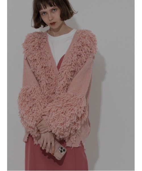 「AMAIL」 ニットカーディガン FREE アイボリー レディース_画像7