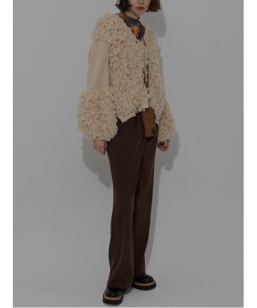 「AMAIL」 ニットカーディガン FREE アイボリー レディース_画像8