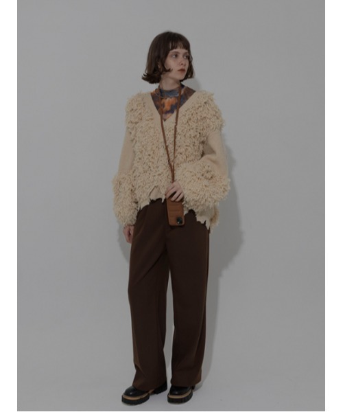 「AMAIL」 ニットカーディガン FREE アイボリー レディース_画像9