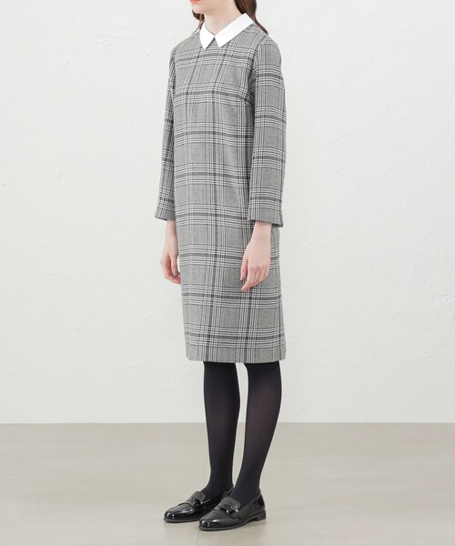 「MACKINTOSH PHILOSOPHY」 長袖ワンピース 38 チャコールグレー レディース_画像5