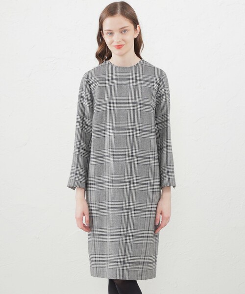 「MACKINTOSH PHILOSOPHY」 長袖ワンピース 38 チャコールグレー レディース_画像7