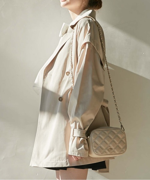 「archives」 トレンチコート MEDIUM ダークブルー レディース_画像3