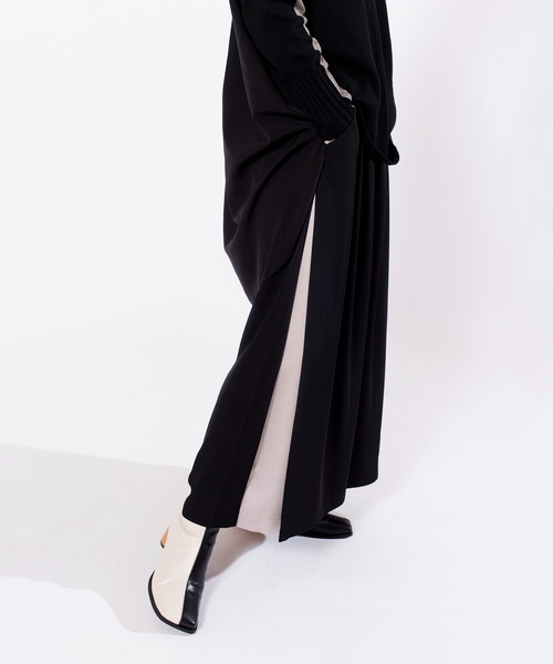 「OSMOSIS」 「loaf」イージーパンツ ONE SIZE ブラック レディース_画像6