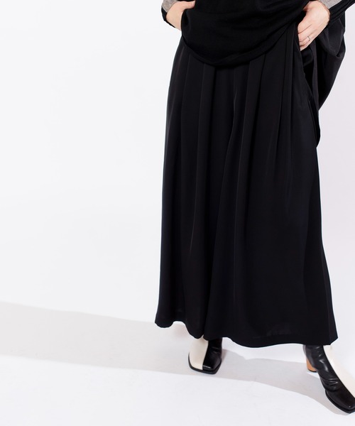 「OSMOSIS」 「loaf」イージーパンツ ONE SIZE ブラック レディース_画像8