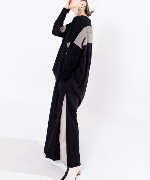 「OSMOSIS」 「loaf」イージーパンツ ONE SIZE ブラック レディース_画像9