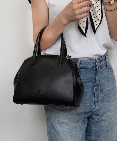 ハンドバッグ　がま口　ミニボストン　ビンテージ　本革 SHE HER HER HERS ハンドバッグ 入学式 卒業式 がまぐちボストンバッグ