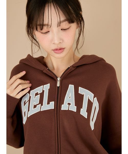 gelato pique（ジェラートピケ） パジャマ ルームウェア カレッジロゴ
