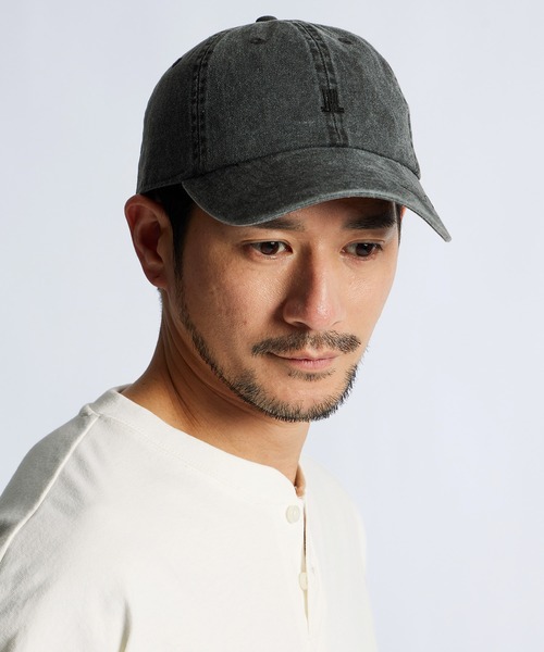 LANVIN en Bleu 帽子 ハット ピグメント染め ロゴ ベースボール