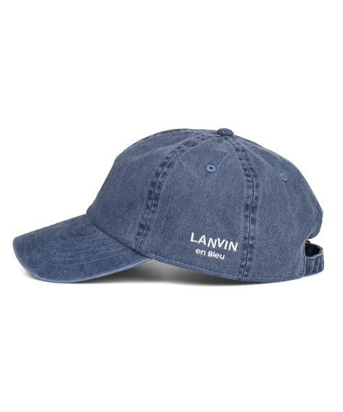 LANVIN en Bleu 帽子 ハット ピグメント染め ロゴ ベースボール