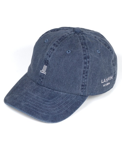 LANVIN en Bleu 帽子 ハット ピグメント染め ロゴ ベースボール