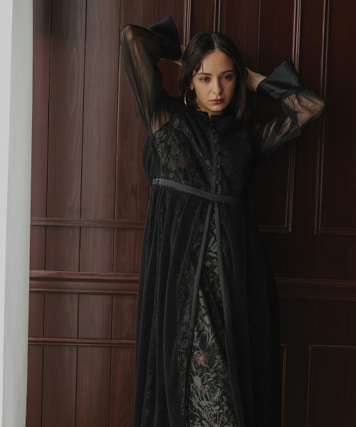 「Callarus」 長袖ワンピース LL グリーン レディース_画像9