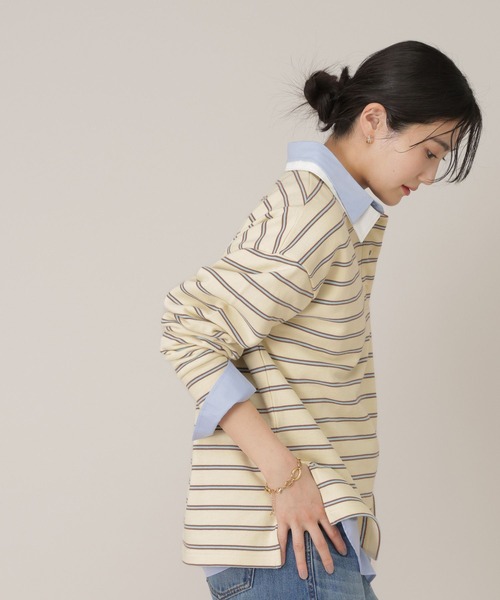 【 GLOBAL WORK 】ビジュー付き ボーダー トレーナー GLOBAL WORK（ビジュー ・ トレーナー/スウェット）のフリマアイテム一覧