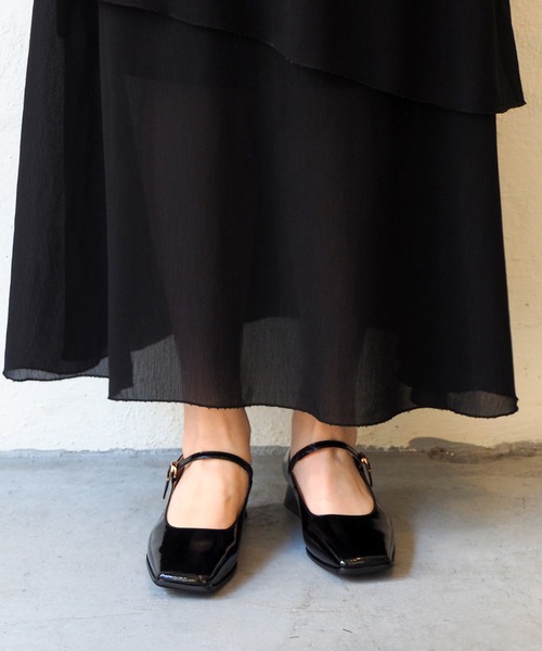 「cava cava」 パンプス 24.5cm クリアブラック レディース_画像7