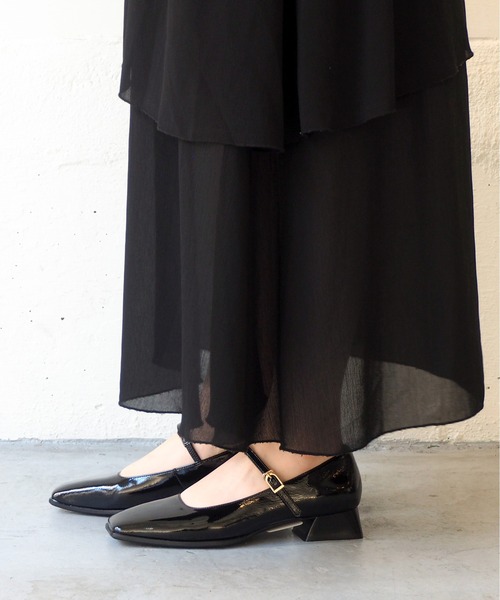 「cava cava」 パンプス 24.5cm クリアブラック レディース_画像8