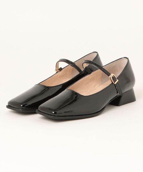 「cava cava」 パンプス 24.5cm クリアブラック レディース_画像9