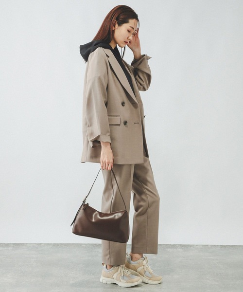 「GLOBAL WORK」 プルオーバーパーカー LARGE グレイッシュベージュ レディース_画像3